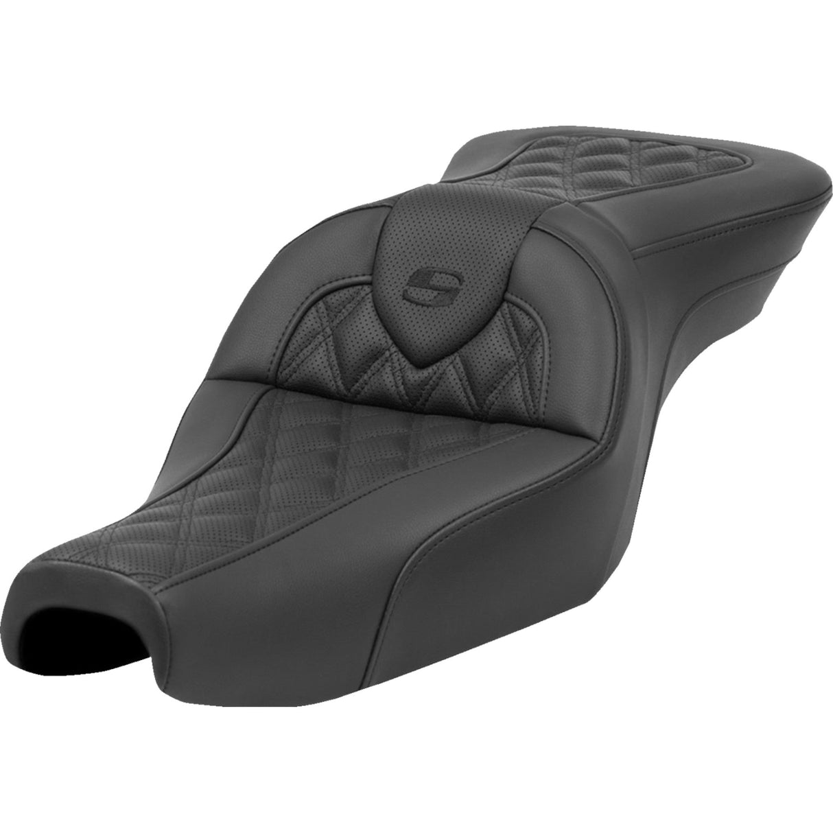 Saddlemen Roadsofa™ Standard Reach Seat Without Backrest Lattice Stitch - 807-11-182 For Harley Sportster 2004-2022 (3.3G Tank)