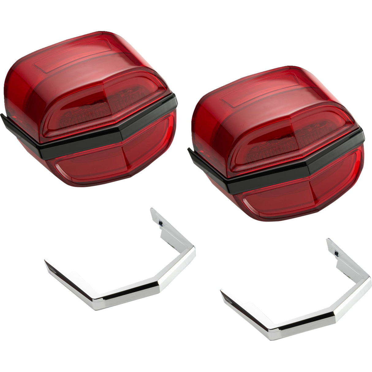Ciro Taillights Red Lens Tri Glide - 40931 For Harley Touring 2009-2025