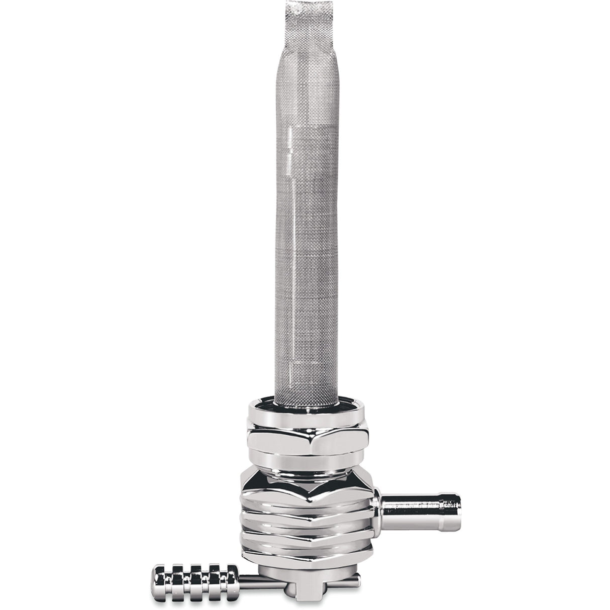 PINGEL DS-390509 6311-CHF Power-Flo Fuel Valve - Hex Fuel Valve - Finned Chrome - 22 mm
