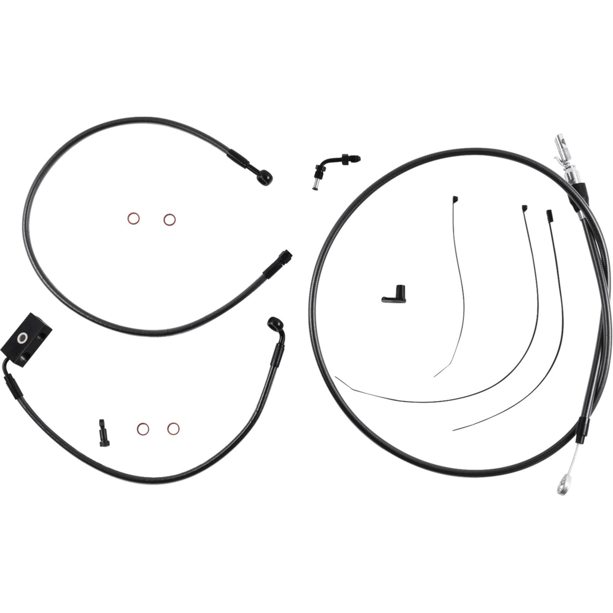 MAGNUM SHIELDING 0610-2432 4871258 Black Pearl™ Designer Handlebar Installation Kit 8" - '18-'24 softail