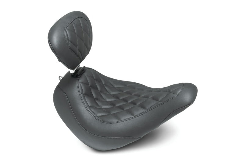 Mustang Motorcycle 83043 Mustang 18-21 Harley Low Rider, Sport Glide Wide Tripper Solo Seat W/dbr Diamond Stitch - Black