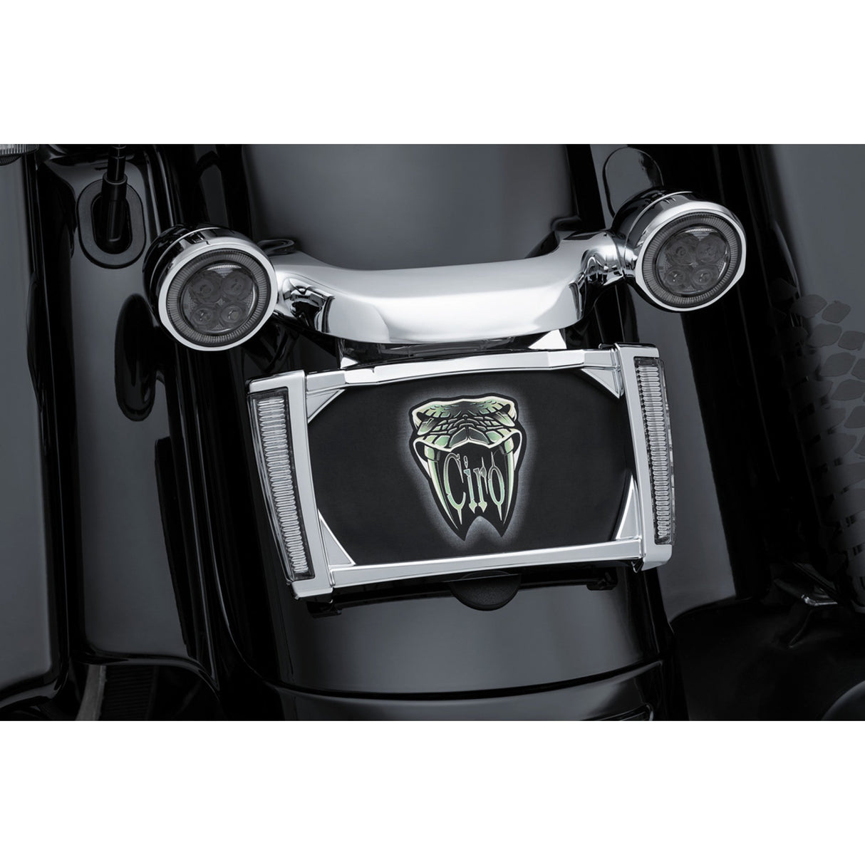 CIRO 2030-2087 40301 LED Lighted License Plate Frame - Chrome - Smoke
