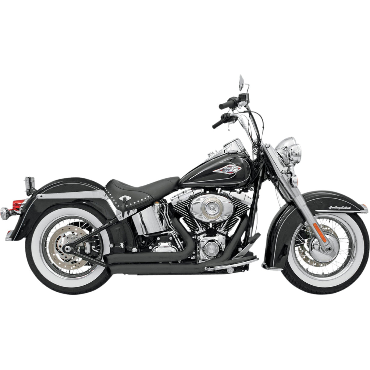 Bassani Xhaust Firepower Series 2-Into-2 Exhaust System - 12123D For Harley Softail 1986-2017