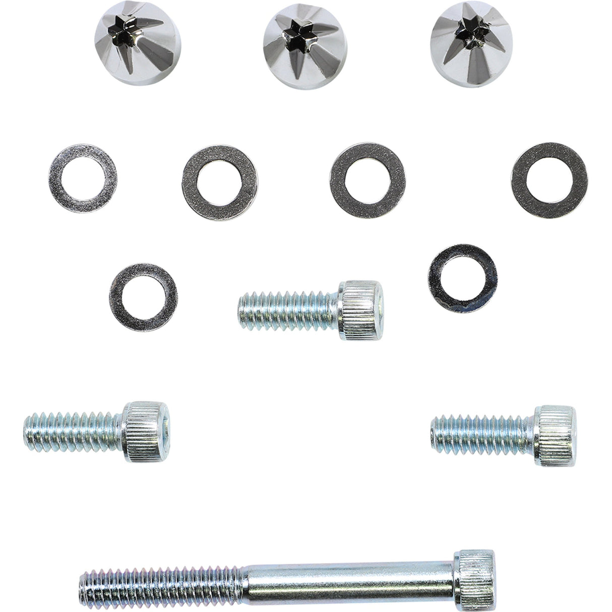CIRO 2404-0648 10111 Windshield Screw Cap Kits Screw Caps - Windshield - Black/Chrome