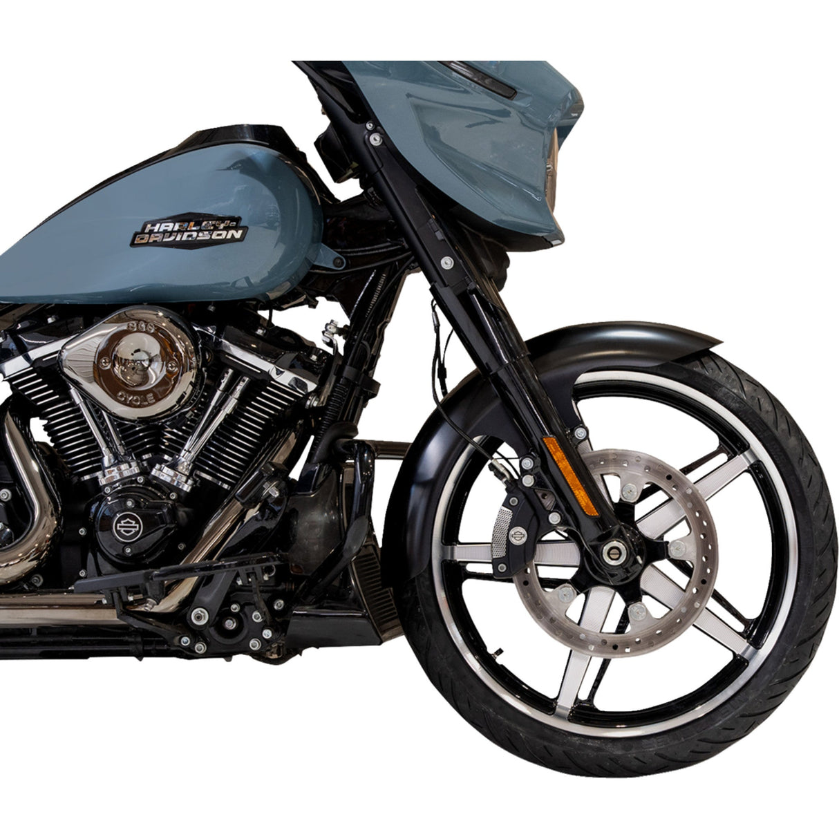 Klock Werks Tire Hugger Front Fender For Dresser Black 21" HD Touring - KWF-01-0321 For Harley Touring 2023-2026