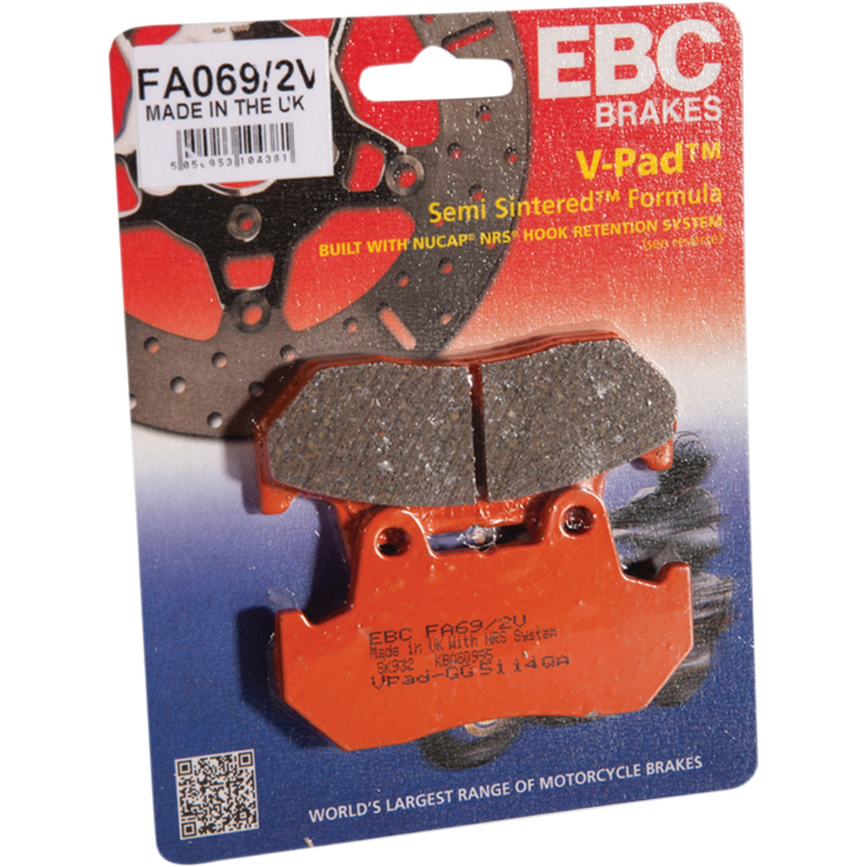 Ebc Brake Pad - FA69/2 Honda Motorcycles 1981-1983
