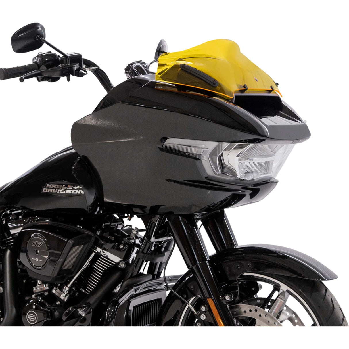 Klock Werks Kolor Flare® Windshield 8" Yellow - KWW-01-0757 For Harley Road Glide 2023-2026