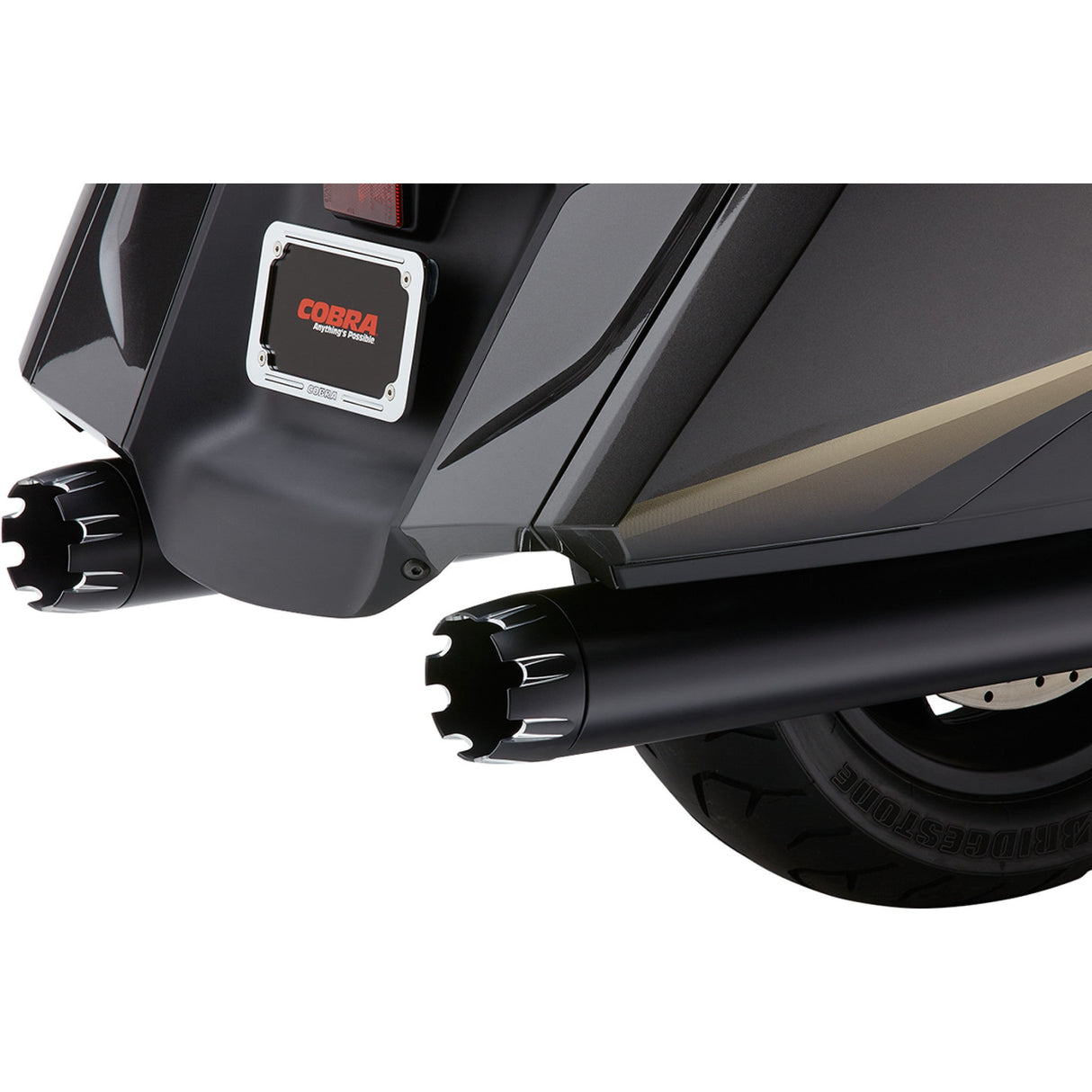 Cobra Muffler - 1219B Honda GL1800HP Gold Wing Audio Comfort / GL1800B Gold Wing F6B / GL1800F6B Gold Wing Bagger 2012-2017