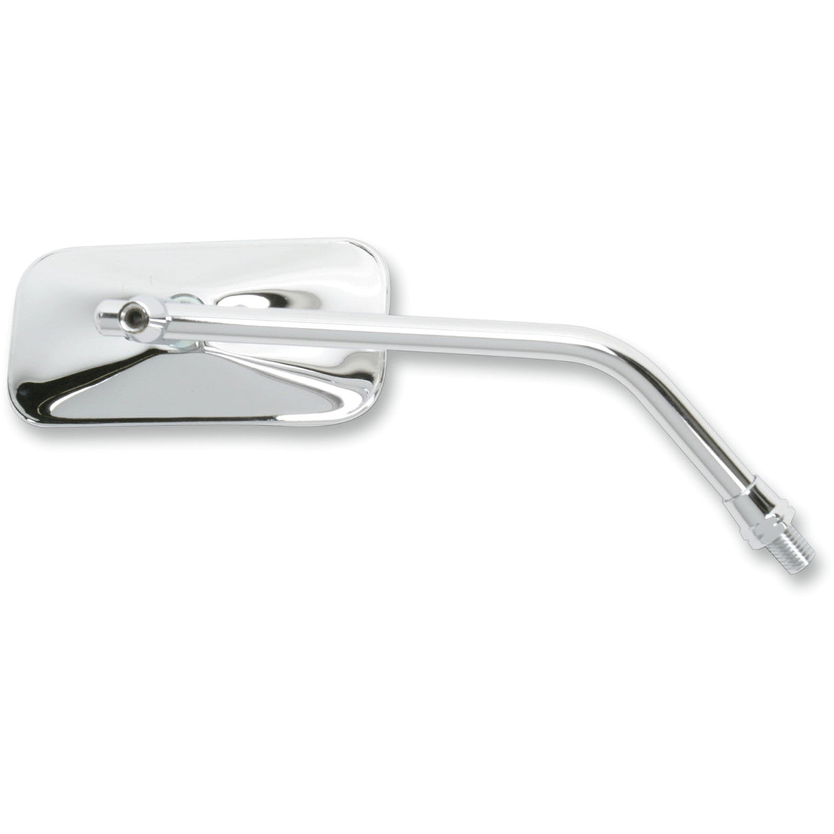 EMGO 2034816 20-34816 Universal Screw-In Stem Mirror Mirror - Stamped - Chopper - Side View - Rectangle - M10 x 1.25 (Left Hand) - Chrome - Right