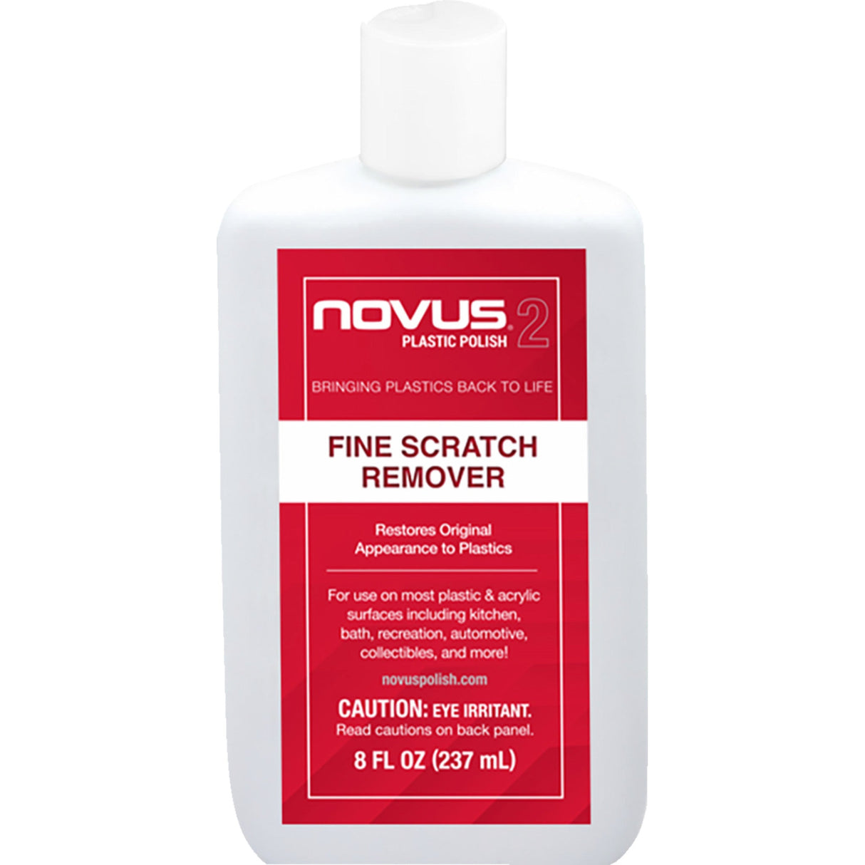 NOVUS PC-20 7030 Fine Scratch Remover No. 2 Plastic Polish #2 - 8 U.S. fl oz.