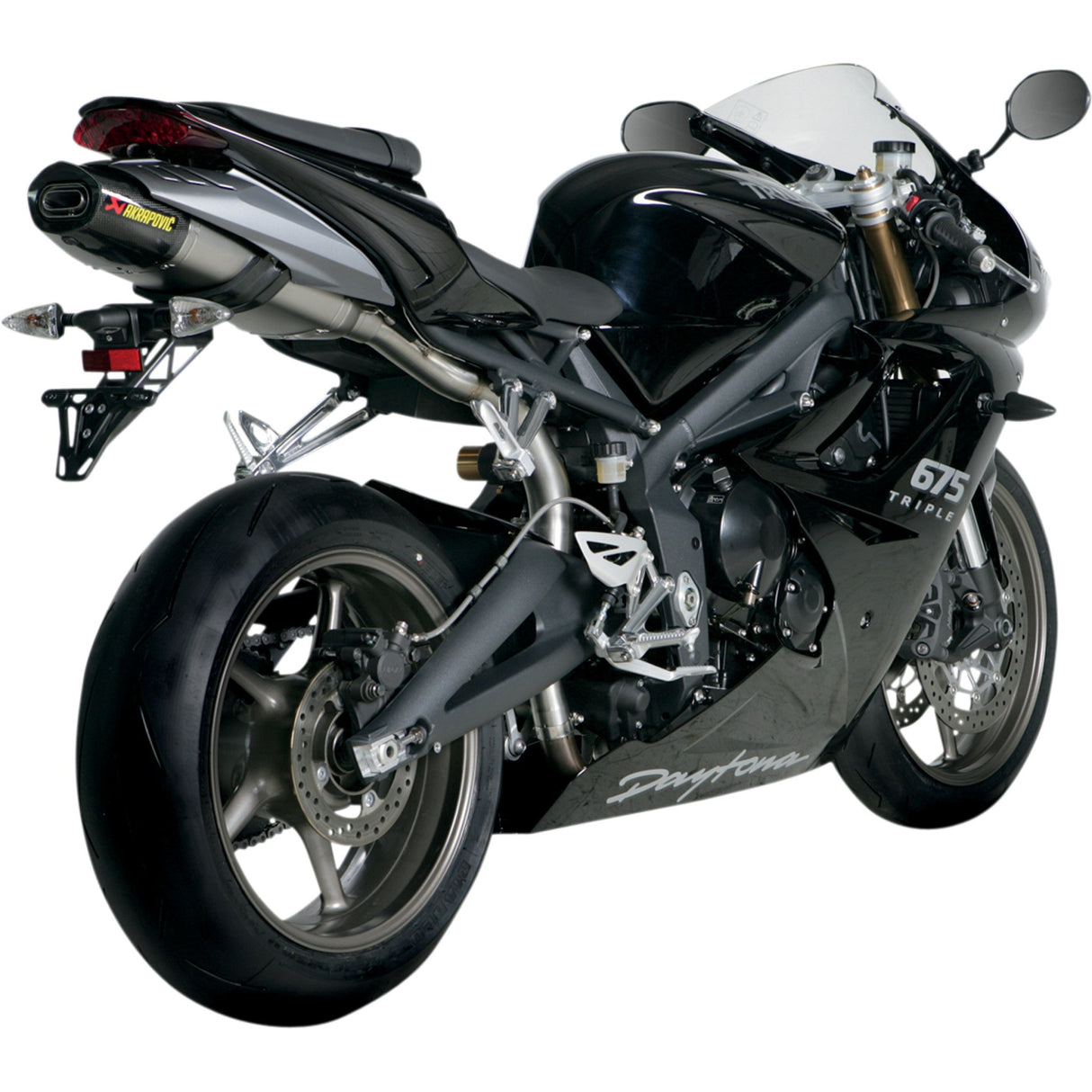 Akrapovic Slip-On Line Muffler - S-T675SO3-HACT Triumph Daytona 675 2006-2012