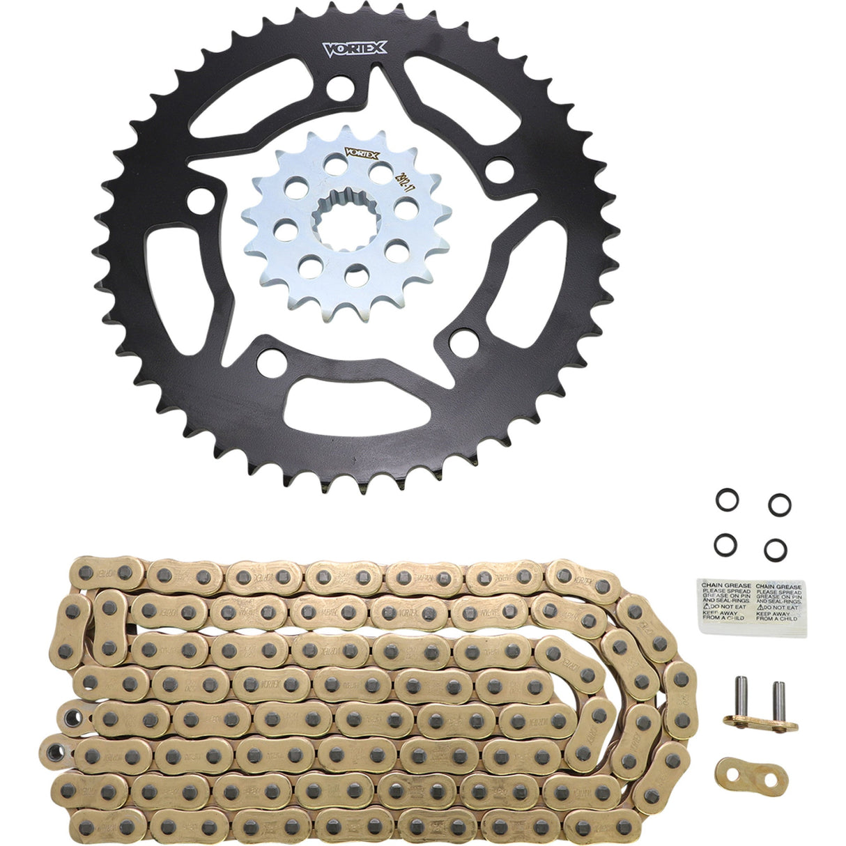 VORTEX 1230-1524 CKG7616 Chain and Sprocket Kit Chain Kit - Gold
