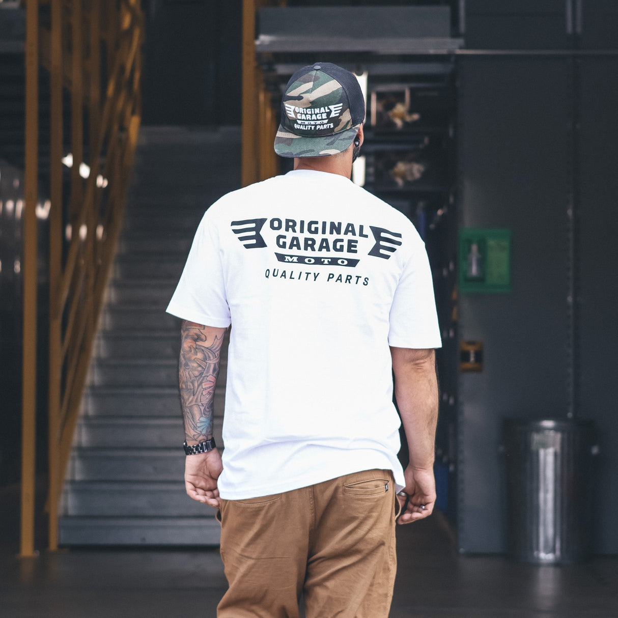 Original Garage Moto Quality Parts Tee - White