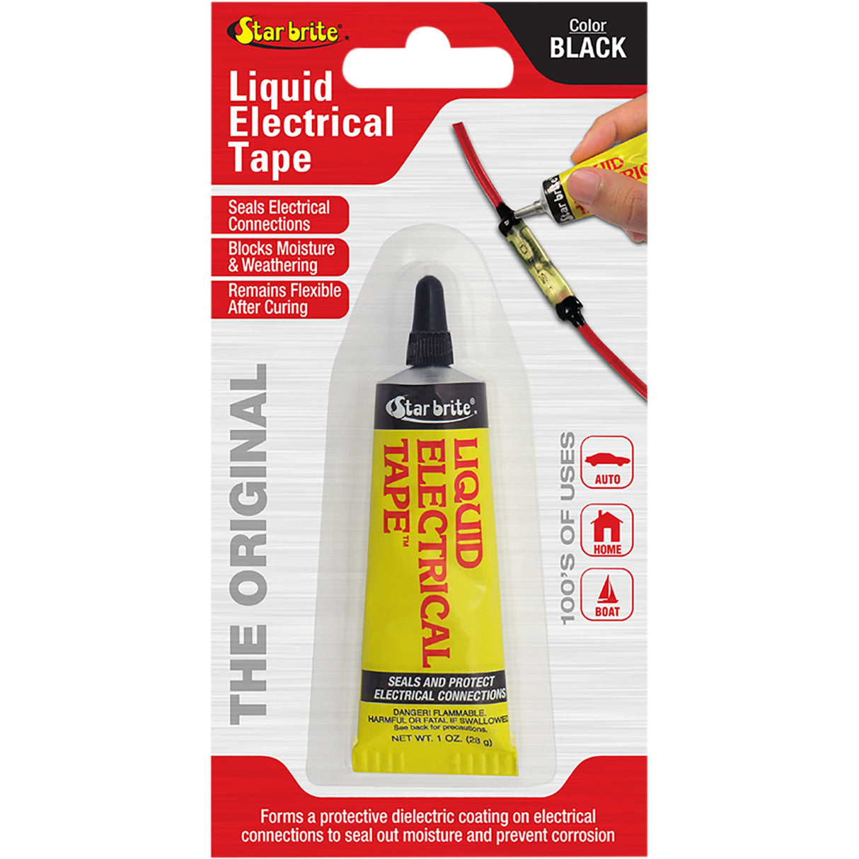 STAR BRITE 3710-0020 84154 Liquid Electrical Tape Liquid Sealant - Black - 1 oz. net wt