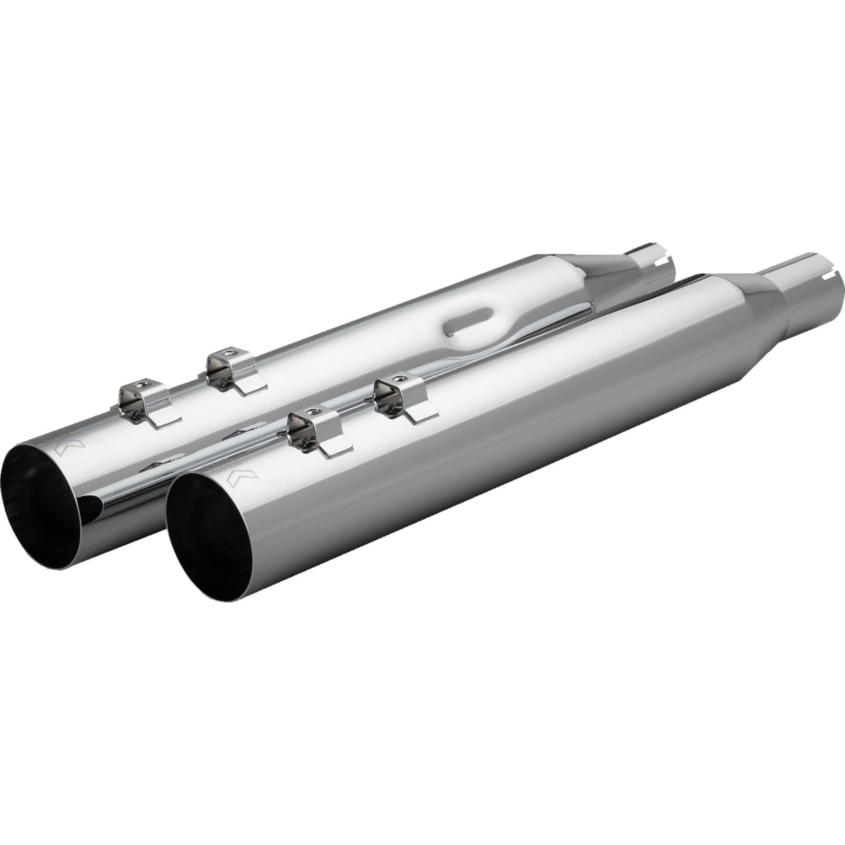 Khrome Werks HP-Plus® Slip-On Mufflers Straight Cut 4" M8 Chrome - 40FST-1011-CHR For Harley Touring 2017-2026