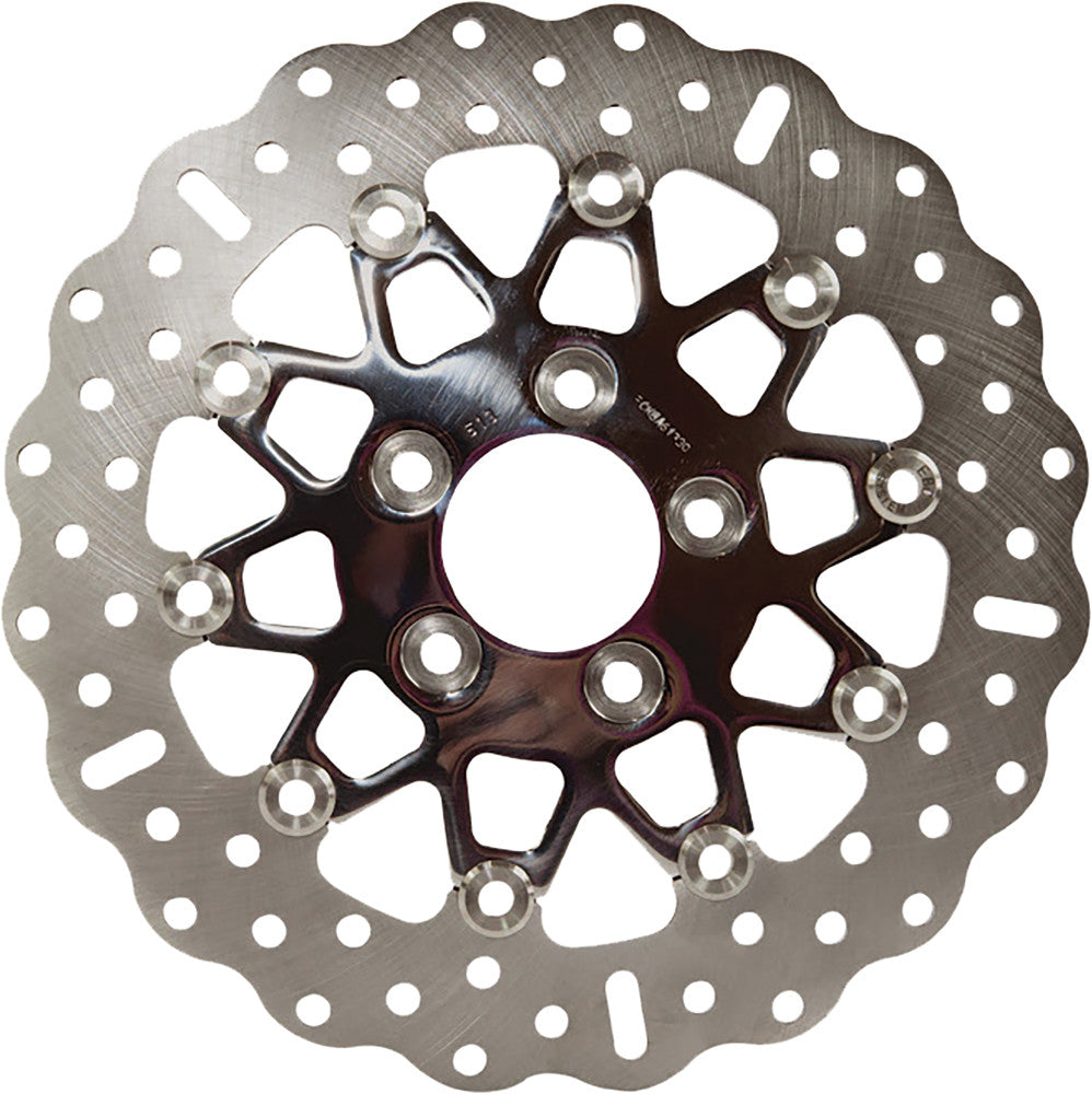 Ebc V-Twin Street Rotor Floating 10 Spoke Front - FSD025CBLK For Harley Motorcycles 2000-2014
