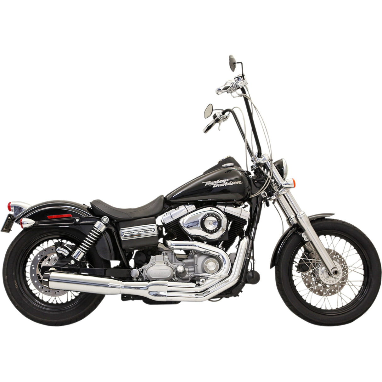Bassani Xhaust Road Rage II B1 Power 2-Into-1 Exhaust System - 1D18R For Harley Dyna 1991-2017