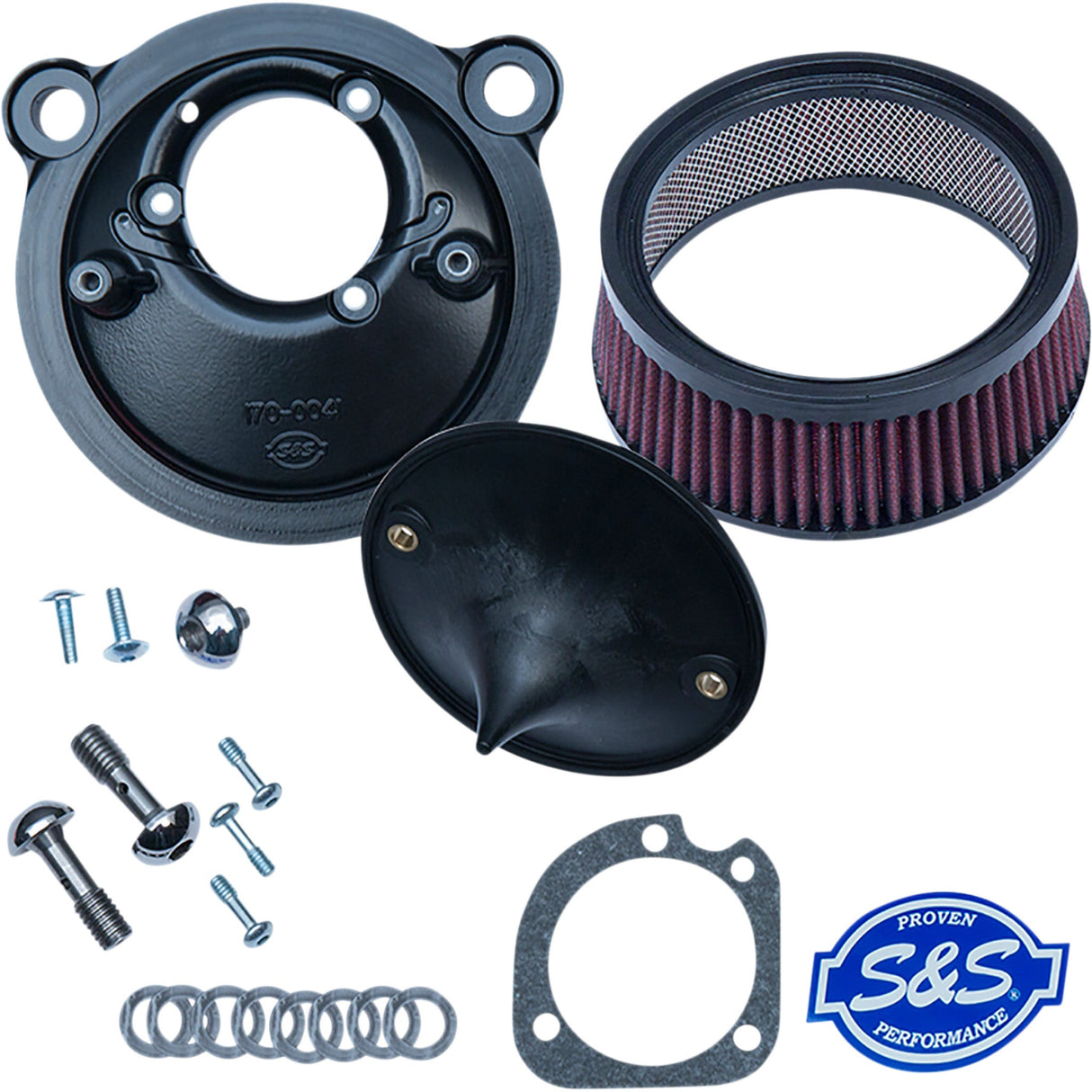 S&S Cycle Super Stock™ Stealth Air Cleaner Kit Black - 170-0302E For Harley Sportster 2007-2022
