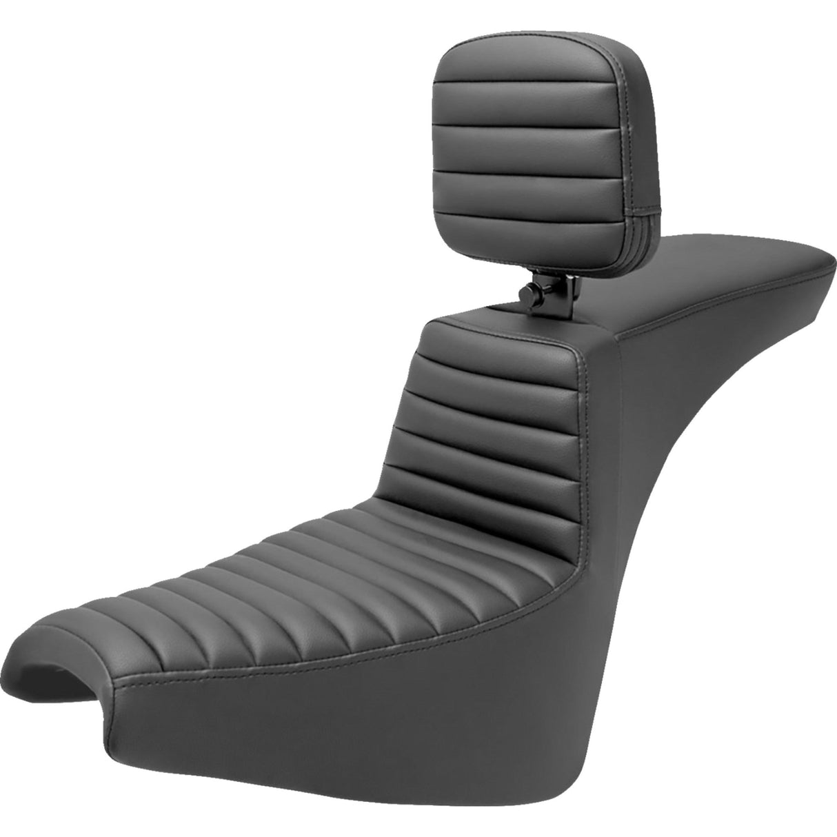 Saddlemen Tour Step-Up Seat Rider Backrest Tuck-N-Roll - 818-30-191BR For Harley Softail 2018-2025
