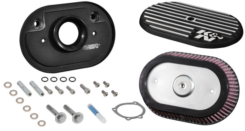 K & N Engineering Street Metal Intake System Davidson Road King F I 88cl Side Draft Dyna Softail - RK-3953 For Harley Motorcycles 2001-2017