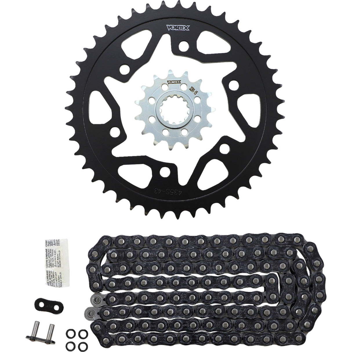 VORTEX 1230-1541 CK6455 Chain and Sprocket Kit Chain Kit - Black
