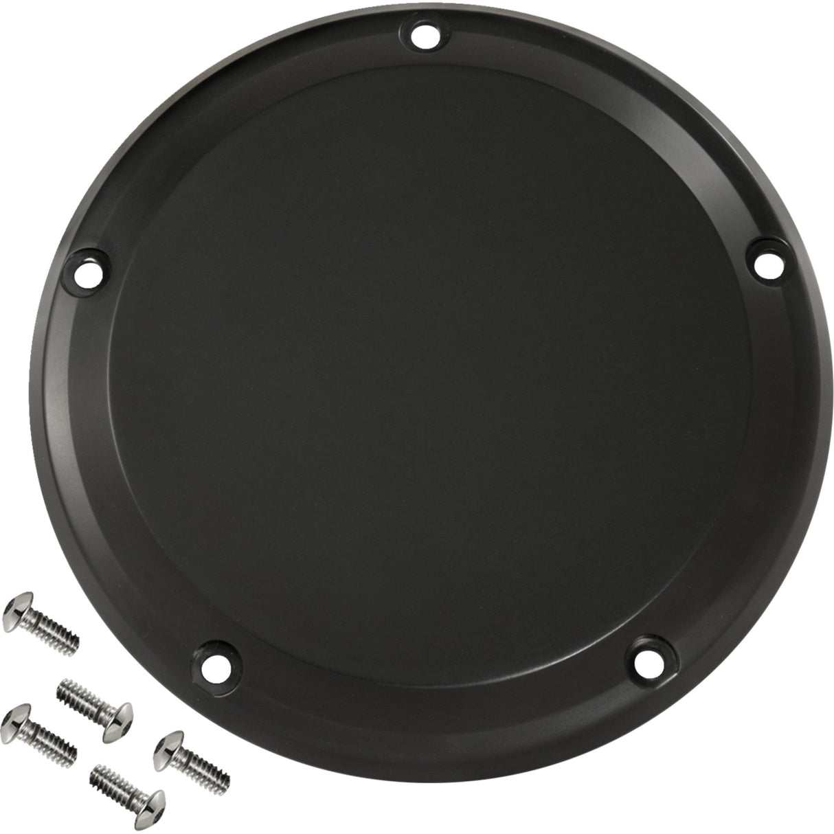 Joker Machine Billet Derby Cover Smooth Black Anodized 5 Hole - 06-966-1 For Harley Softail 2018-2024