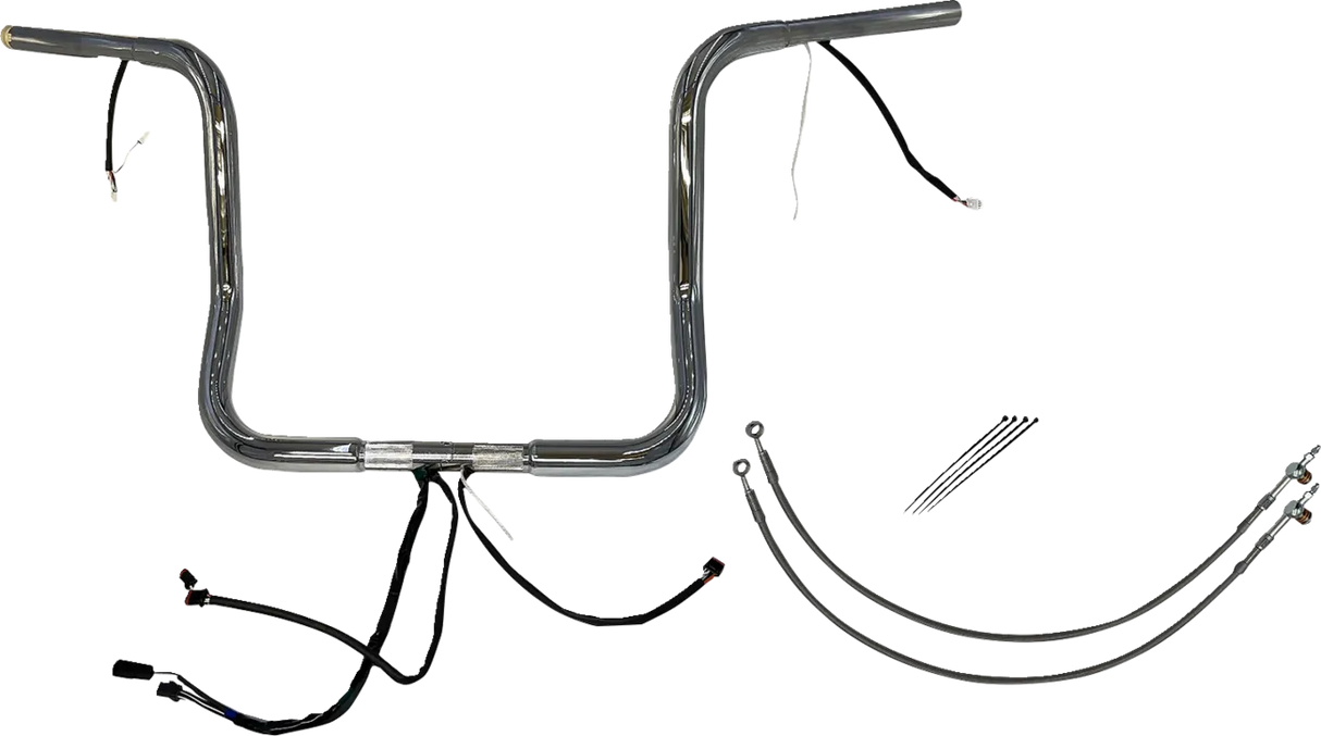 EZ Install Wired 1-1/4" Round Top Handlebar Kit - Street, Electra & Tri Glide 2016Ð2020