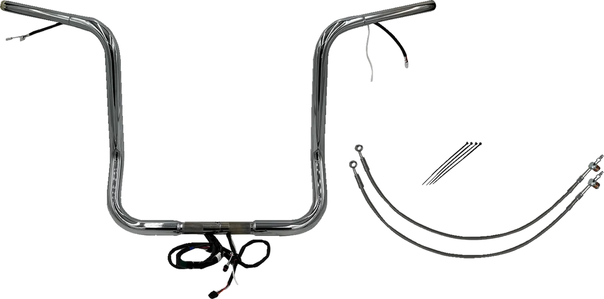 EZ Install Wired 1-1/4" Round Top Handlebar Kit - Street, Electra & Tri Glide 2016Ð2020