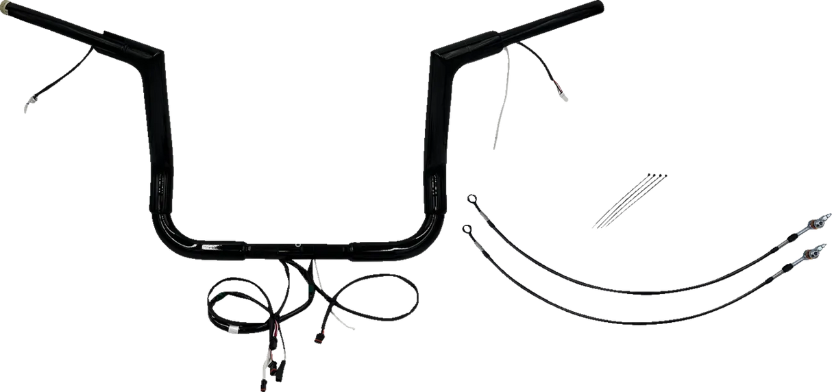 EZ Install Wired 1-1/2" Flat Top Handlebar Kit - Electra, Street & Tri Glide 2014-2015