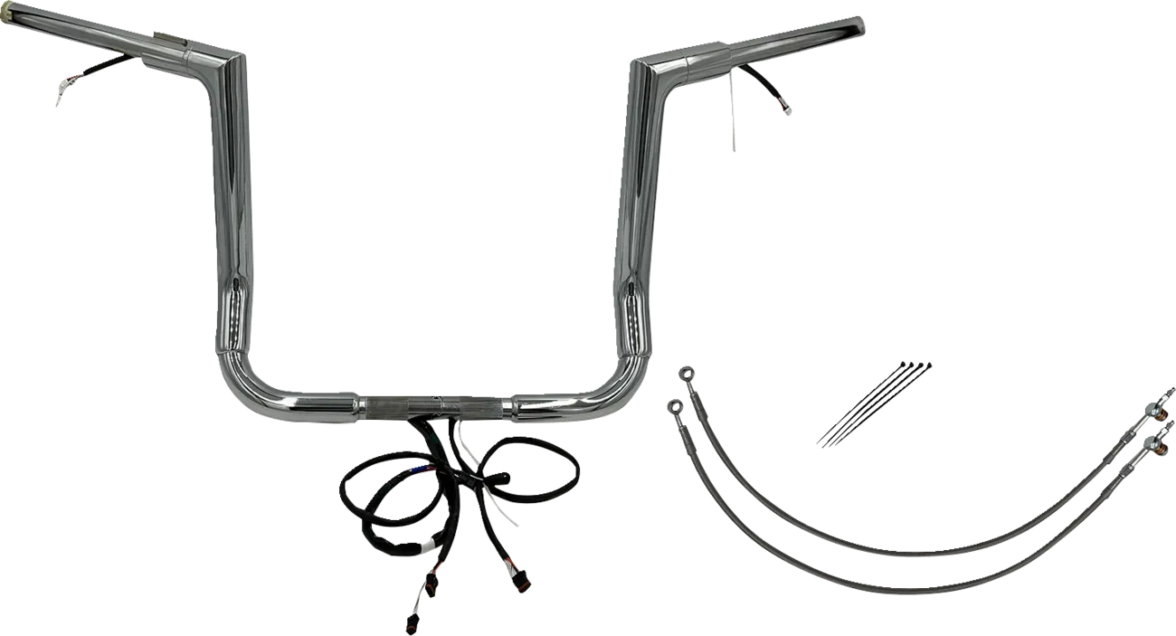 EZ Install Wired 1-1/2" Flat Top Handlebar Kit - Electra, Street & Tri Glide 2014-2015