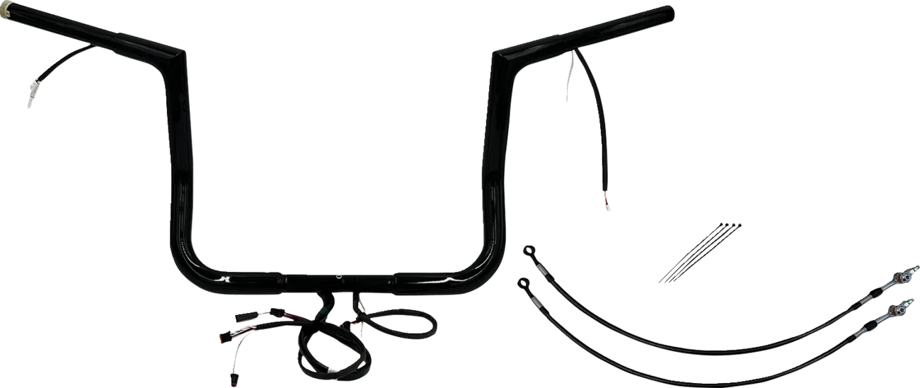 EZ Install Wired 1-1/2" Flat Top Handlebar Kit - Electra, Street, Tri Glide & Police 2014-2015