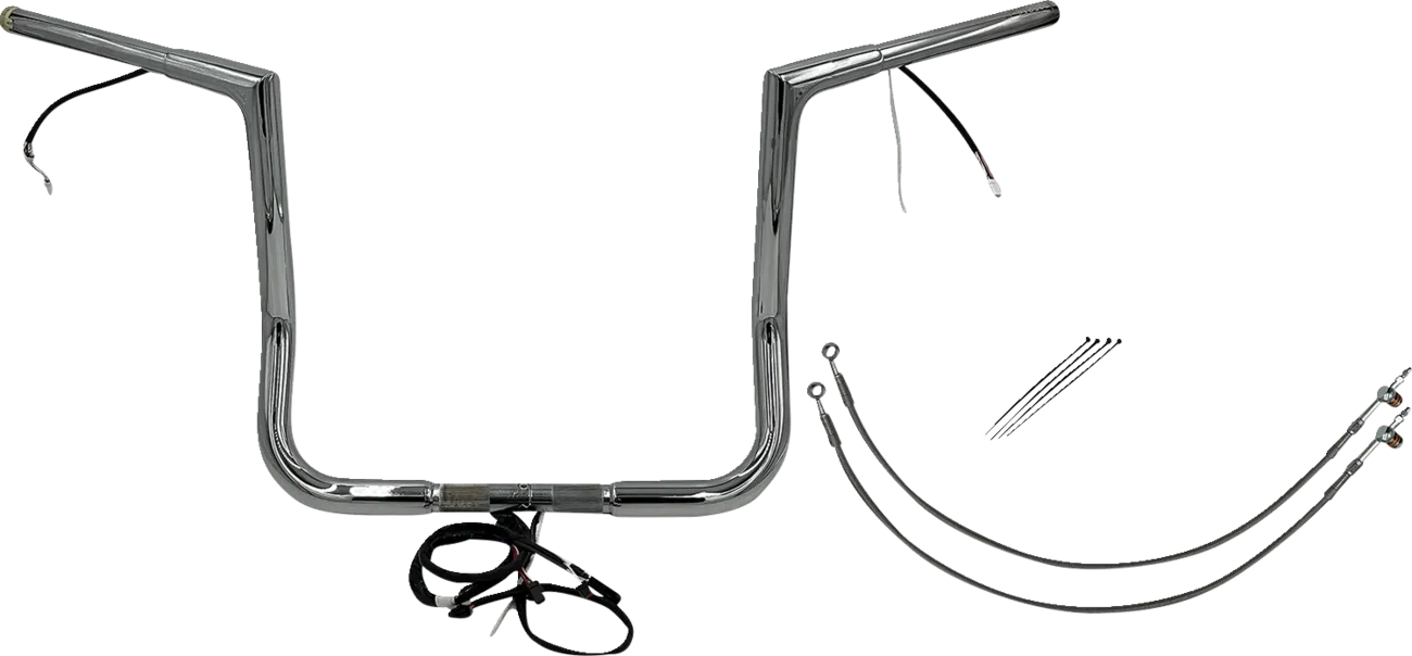 EZ Install Wired 1-1/2" Flat Top Handlebar Kit - Electra, Street, Tri Glide & Police 2014-2015