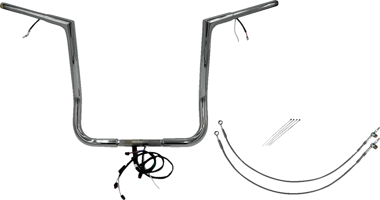 EZ Install Wired 1-1/2" Flat Top Handlebar Kit - Electra, Street, Tri Glide & Police 2014-2015