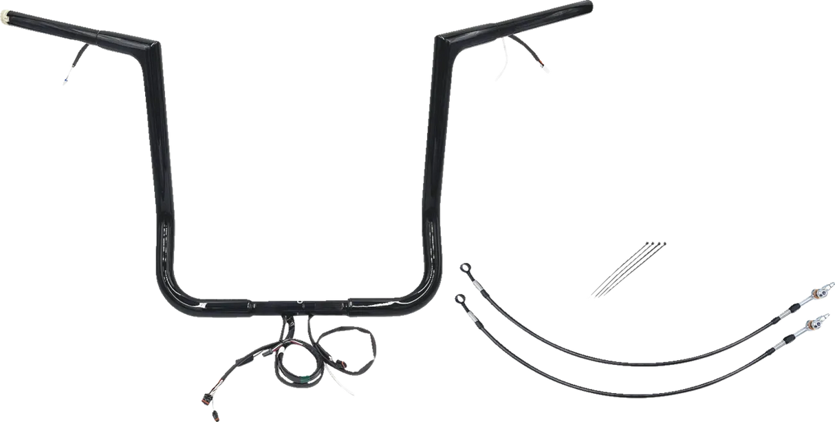 EZ Install Wired 1-1/2" Flat Top Handlebar Kit - Electra, Street, Tri Glide & Police 2014-2015