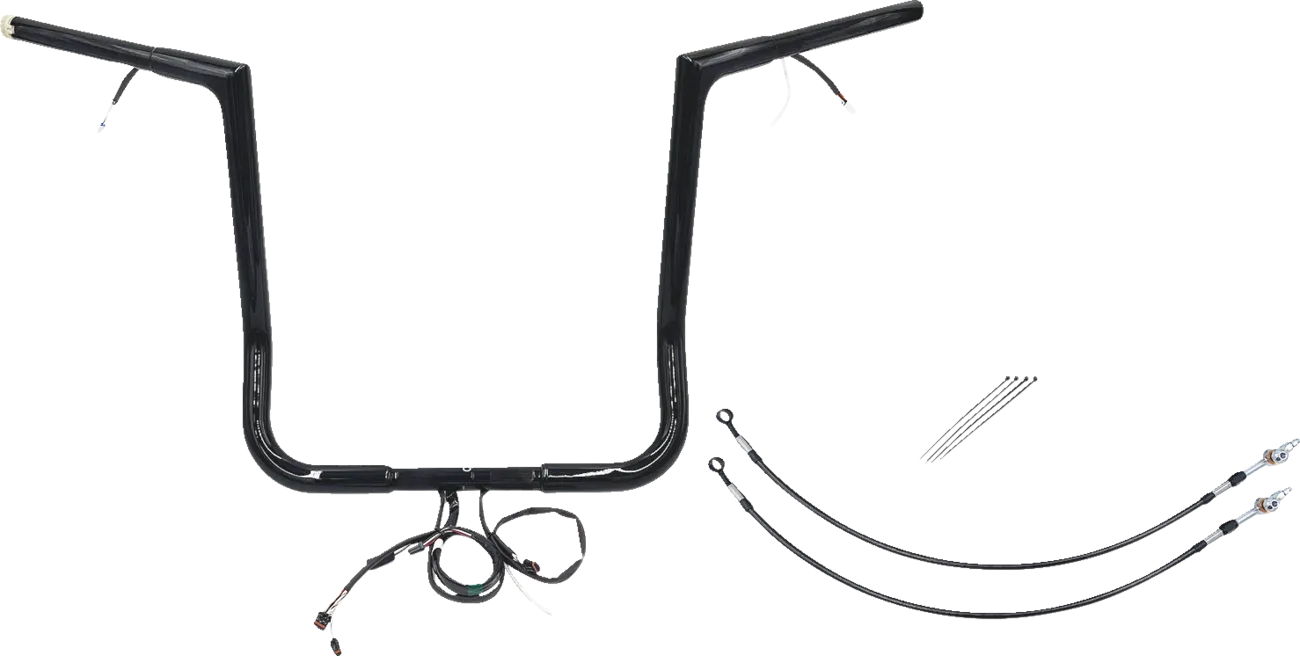 EZ Install Wired 1-1/2" Flat Top Handlebar Kit - Electra, Street, Tri Glide & Police 2014-2015