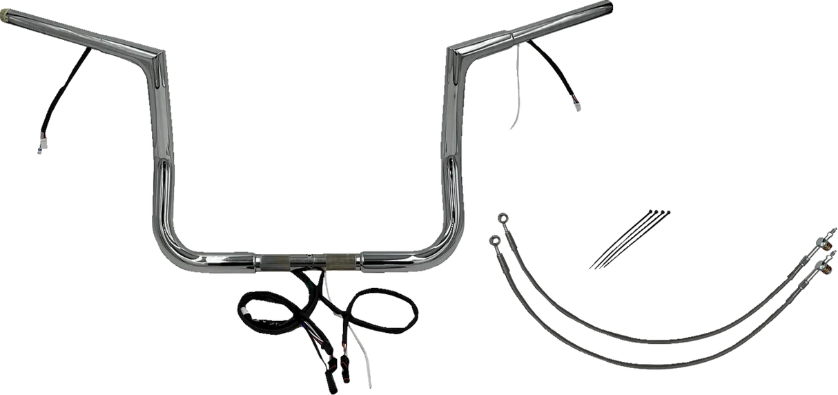 EZ Install Wired 1-1/2" Flat Top Handlebar Kit - Electra, Street, Tri Glide & Police 2016-2020