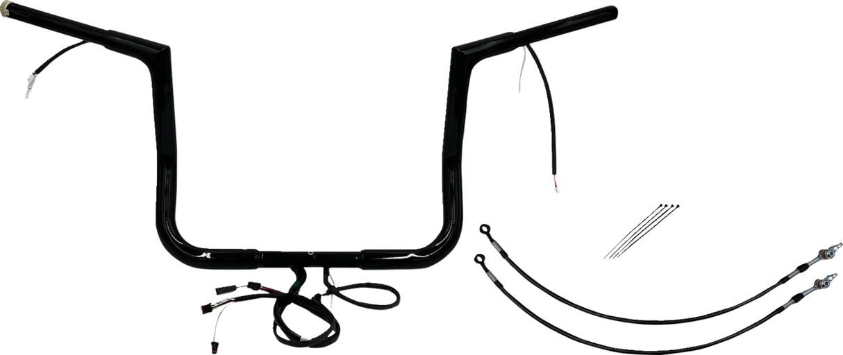 EZ Install Wired 1-1/2" Flat Top Handlebar Kit - Electra, Street, Tri Glide & Police 2016-2020