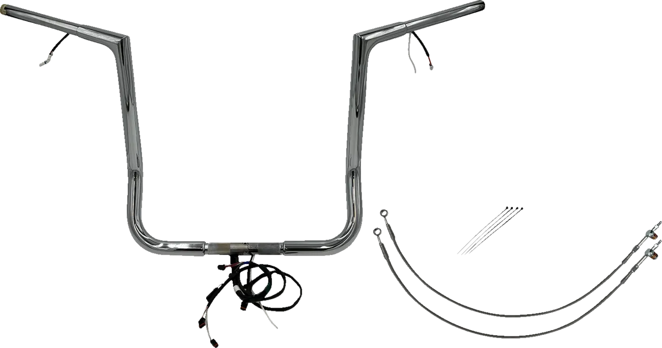 EZ Install Wired 1-1/2" Flat Top Handlebar Kit - Electra, Street, Tri Glide & Police 2016-2020