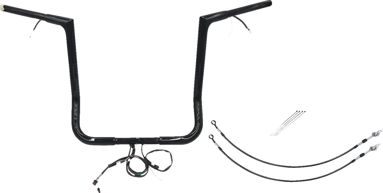 EZ Install Wired 1-1/2" Flat Top Handlebar Kit - Electra, Street, Tri Glide & Police 2016-2020
