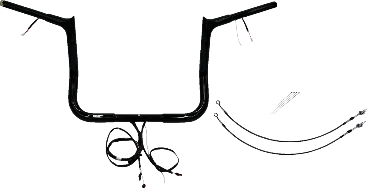 EZ Install Wired 1-1/4" Pointed Top Handlebar Kit - Electra, Street & Tri Glide 2014-2015 (Incl. CVO/Police/Low)