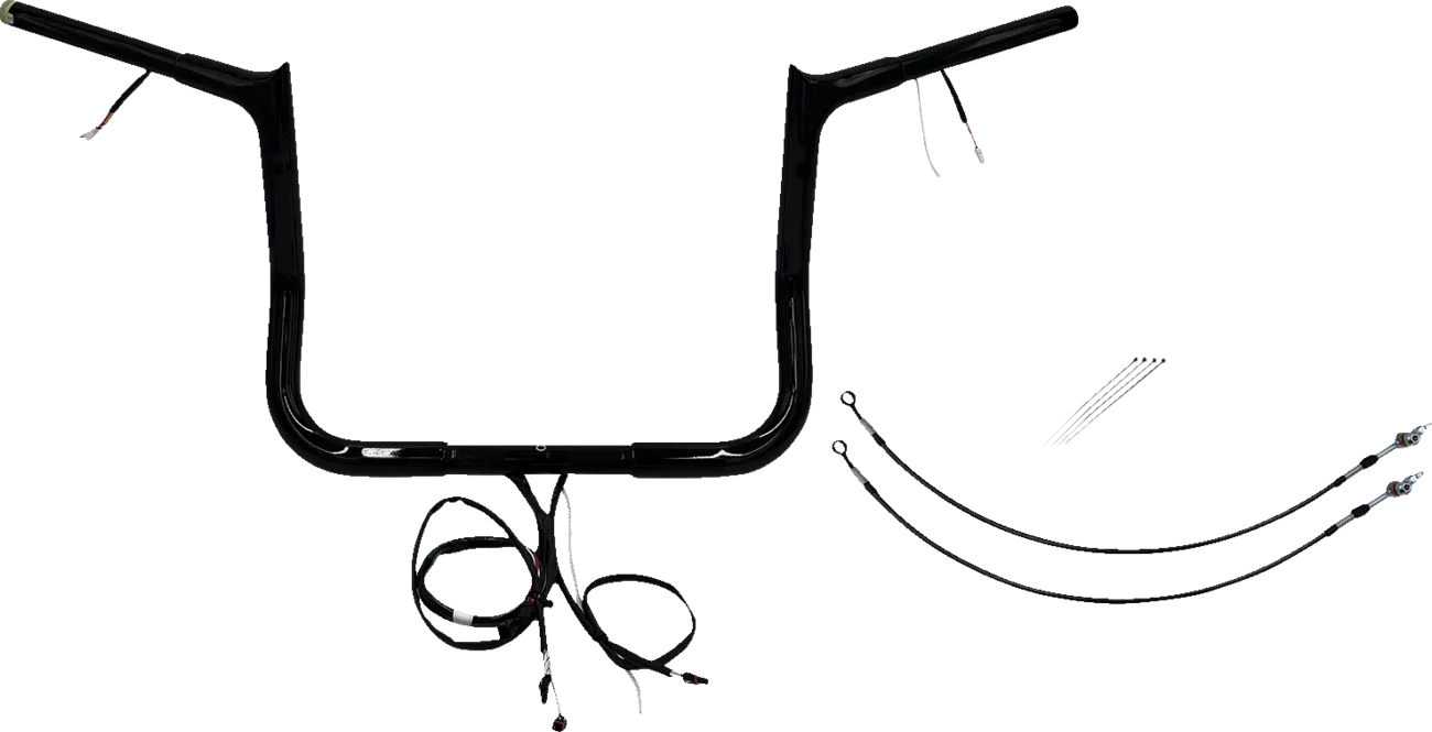 EZ Install Wired 1-1/4" Pointed Top Handlebar Kit - Electra, Street & Tri Glide 2014-2015 (Incl. CVO/Police/Low)