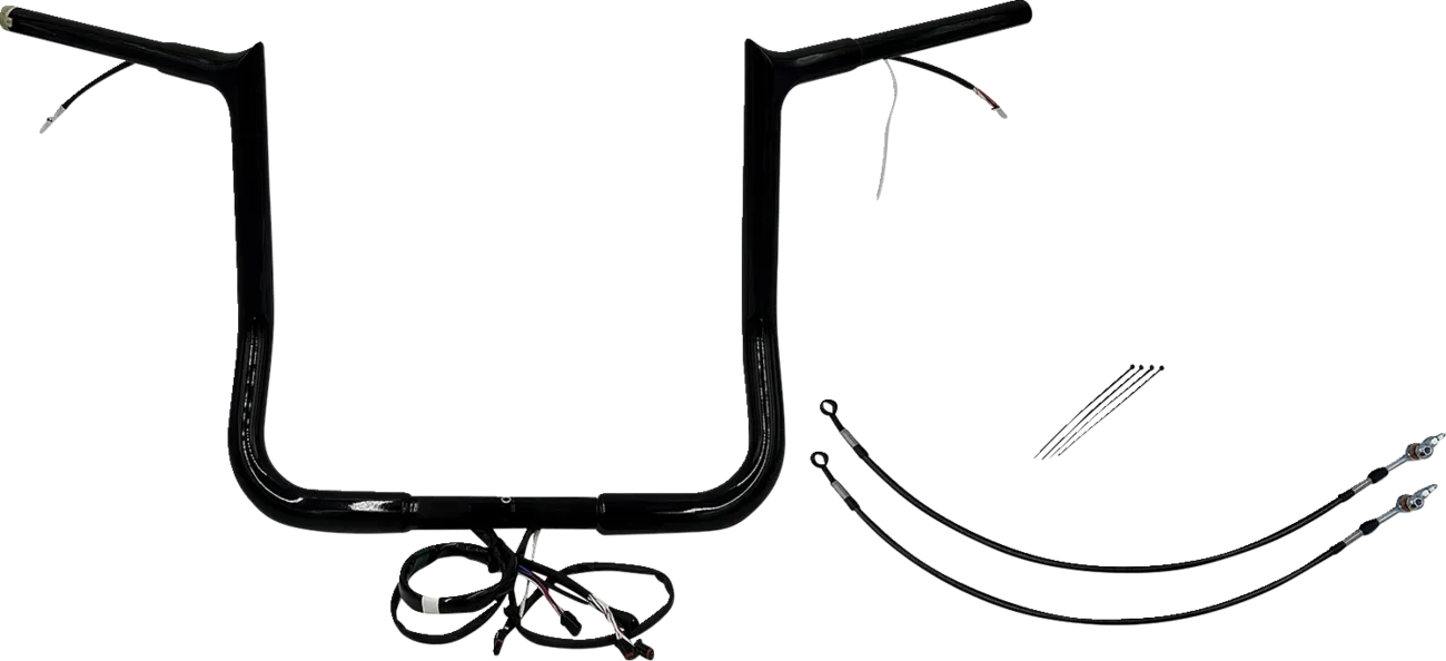 EZ Install Wired 1-1/4" Pointed Top Handlebar Kit - Electra, Street & Tri Glide 2014-2015 (Incl. CVO/Police/Low)