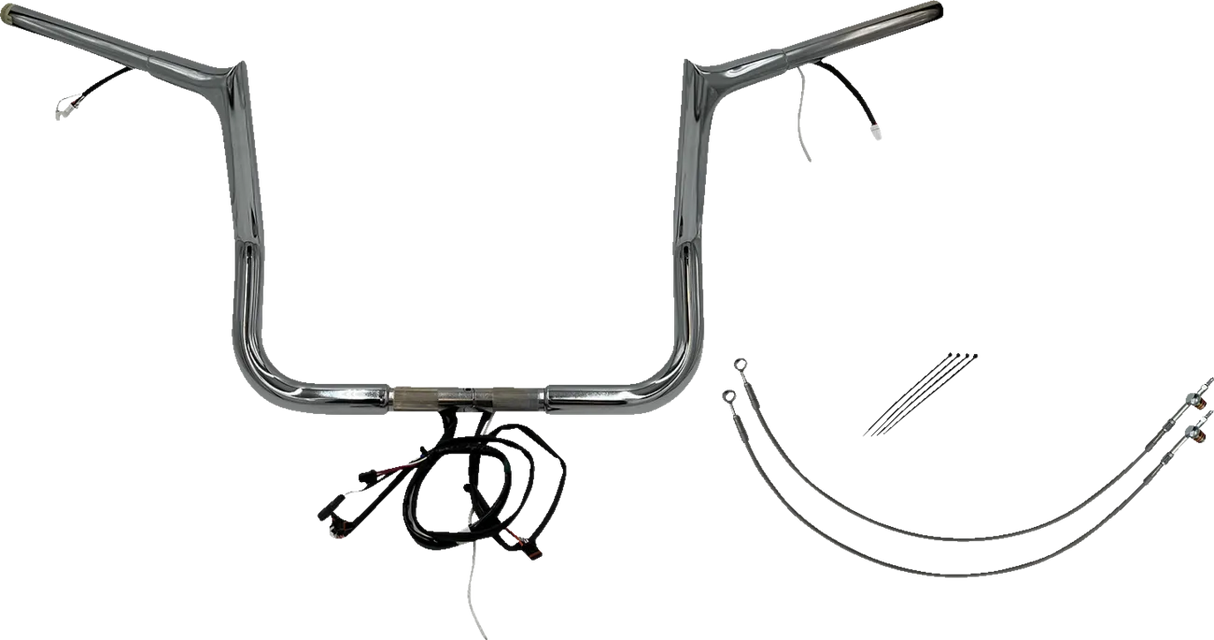 EZ Install Wired 1-1/4" Pointed Top Handlebar Kit - Electra, Street & Tri Glide 2016-2020