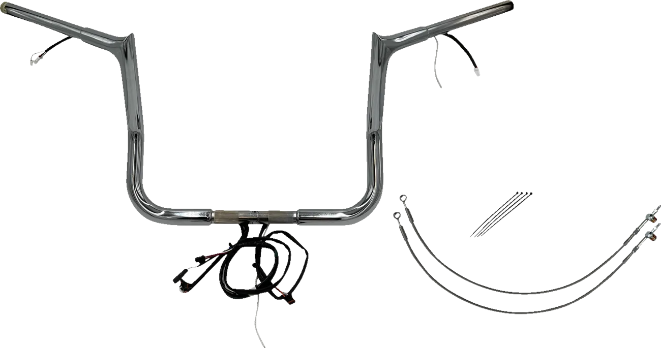 EZ Install Wired 1-1/4" Pointed Top Handlebar Kit - Electra, Street & Tri Glide 2016-2020