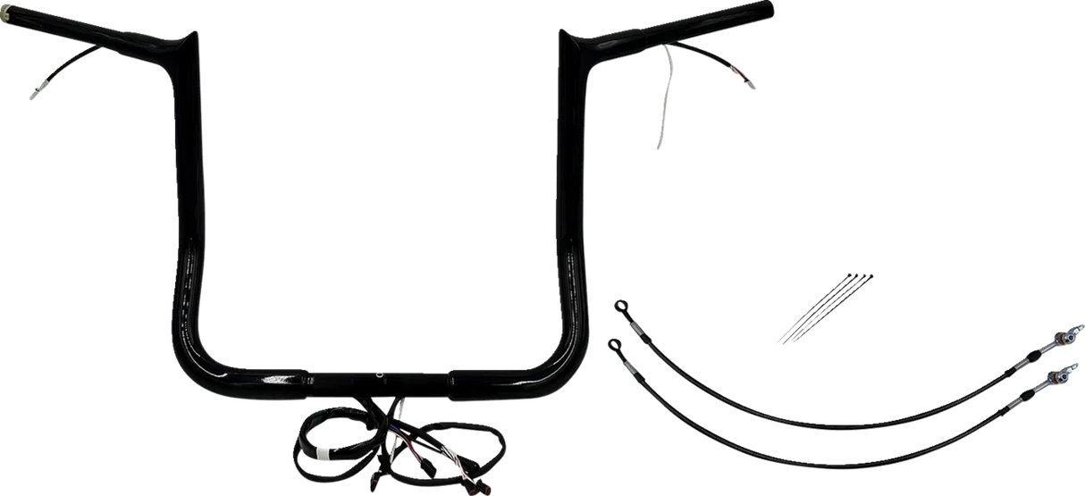 EZ Install Wired 1-1/4" Pointed Top Handlebar Kit - Electra, Street & Tri Glide 2016-2020