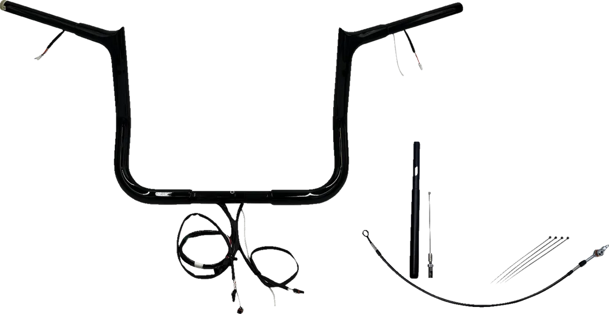 EZ Install Wired 1-1/4" Pointed Top Handlebar Kit - Electra, Street & Tri Glide 2021-2022