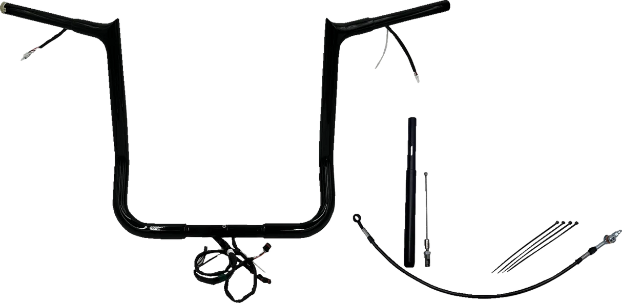 EZ Install Wired 1-1/4" Pointed Top Handlebar Kit - Electra, Street & Tri Glide 2021-2022