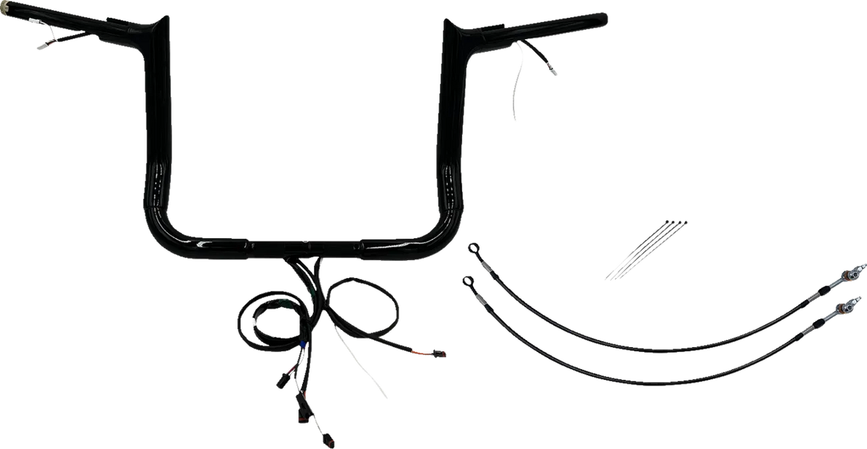 EZ Install Wired 1-1/4" Pointed Top Handlebar Kit - Electra, Street & Tri Glide 2014-2015 (Incl. Police/Low)