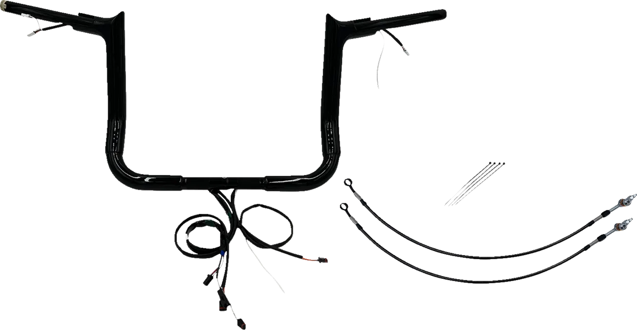 EZ Install Wired 1-1/4" Pointed Top Handlebar Kit - Electra, Street & Tri Glide 2014-2015 (Incl. Police/Low)