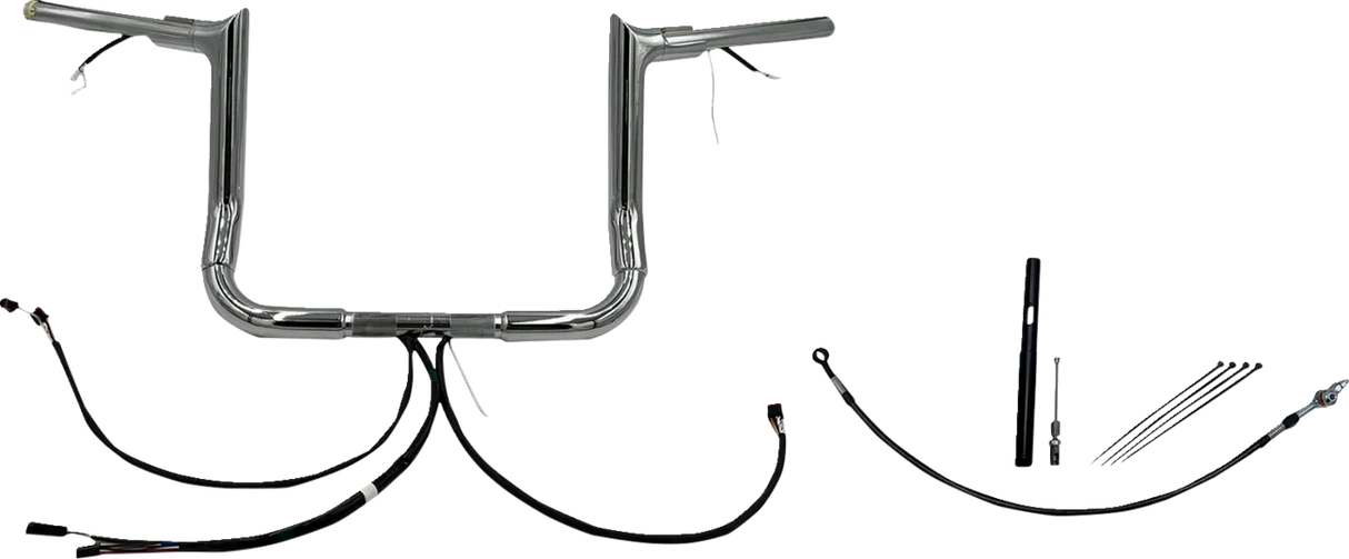 EZ Install Wired 1-1/2" Pointed Top Handlebar Kit - Electra, Street & Tri Glide 2021-2022